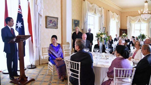 Momen Upacara Kenegaraan Jokowi di Australia