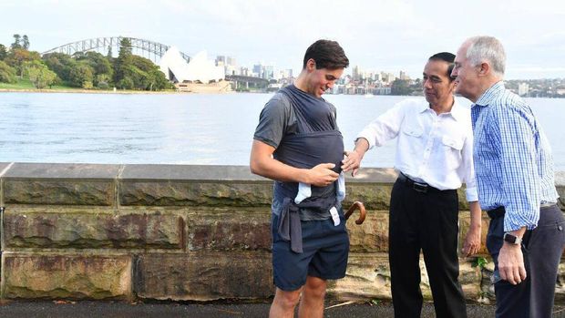 Jokowi-Turnbull jalan pagi di Sydney