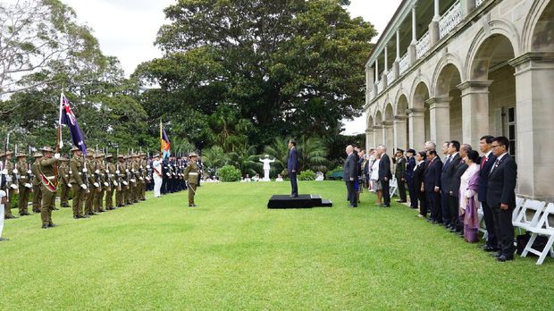 Momen Upacara Kenegaraan Jokowi di Australia