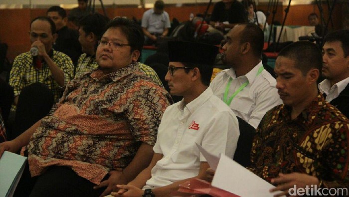Hadiri Rapat Pleno Pilgub DKI, Sandiaga Apresiasi Kerja KPUD