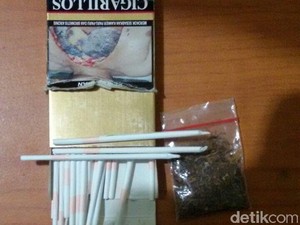 Polres Kuningan Tangkap Pria Pemilik 25 Linting Tembakau Gorila