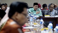 Menag Lukman saat memaparkan penjelasan dalam raker bersama Komite III DPD.