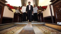 Setya Novanto mengecek pembuatan jalur yang akan dilewati Raja Salman di DPR, Senin (27/2/2017).