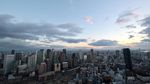 Panorama Senja di Osaka dari Gedung Pencakar Langit