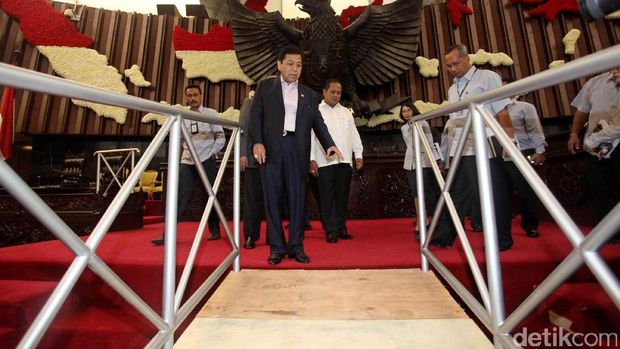 Persiapan di DPR untuk menyambut Raja Salman /