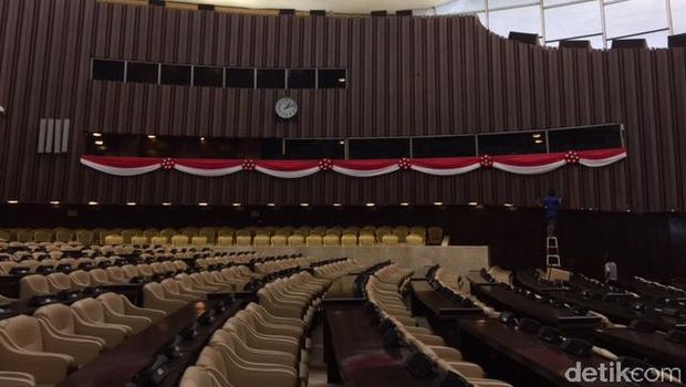 Persiapan di DPR untuk menyambut Raja Salman /