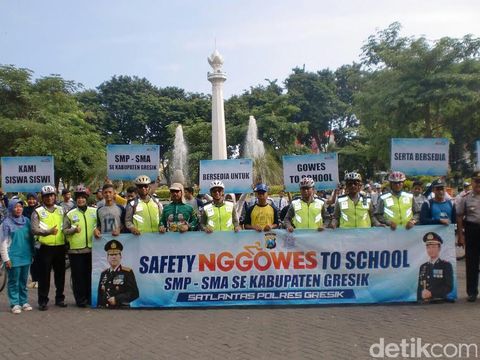 Polisi ajak pelajar bersepeda