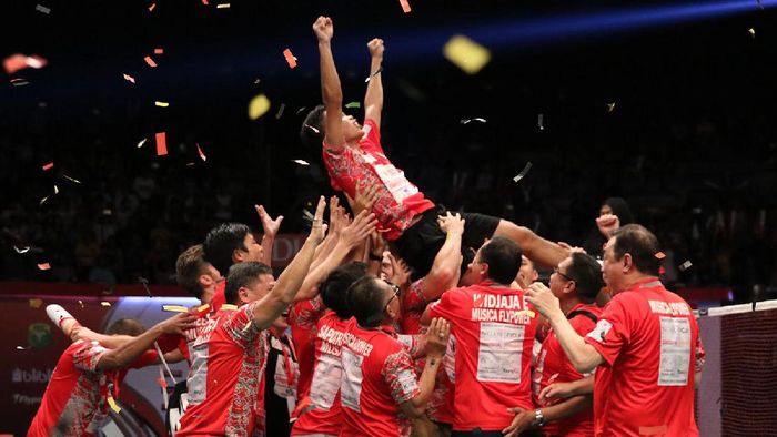 Musica Champion saat menjadi juara Superliga Badminton 2017. (Istimewa/Humas Superliga Badminton) Musica Champion saat menjadi juara Superliga Badminton 2017. (Istimewa/Humas Superliga Badminton)
