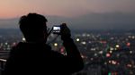 Panorama Senja di Osaka dari Gedung Pencakar Langit