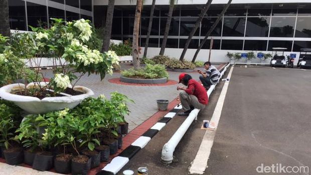 Persiapan di DPR untuk menyambut Raja Salman /