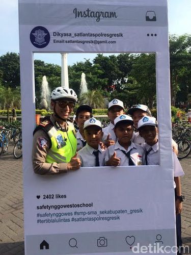 Polisi ajak pelajar bersepeda