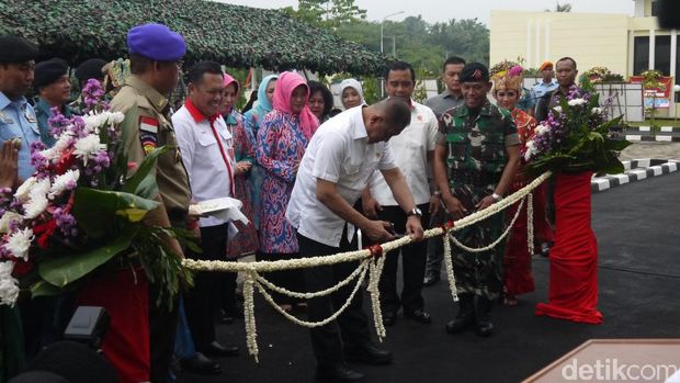  Menteri Pertahanan (Menhan) Ryamizard Ryacudu meresmikan pusdiklat Bela Negara di Bogor, Selasa (28/2/2017)