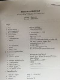 Bukti laporan tim Ahok ke Bawaslu DKI