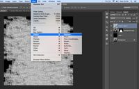 Proses displacement usai penggandaan typography selesai.