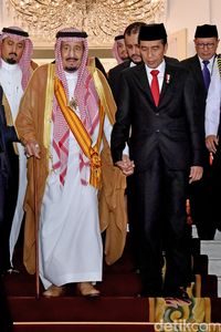 Momen Kebersamaan Jokowi dan Raja Salman di Istana Bogor