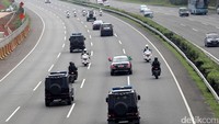 Raja Salman ke Istana Bogor melalui Tol Jagorawi.