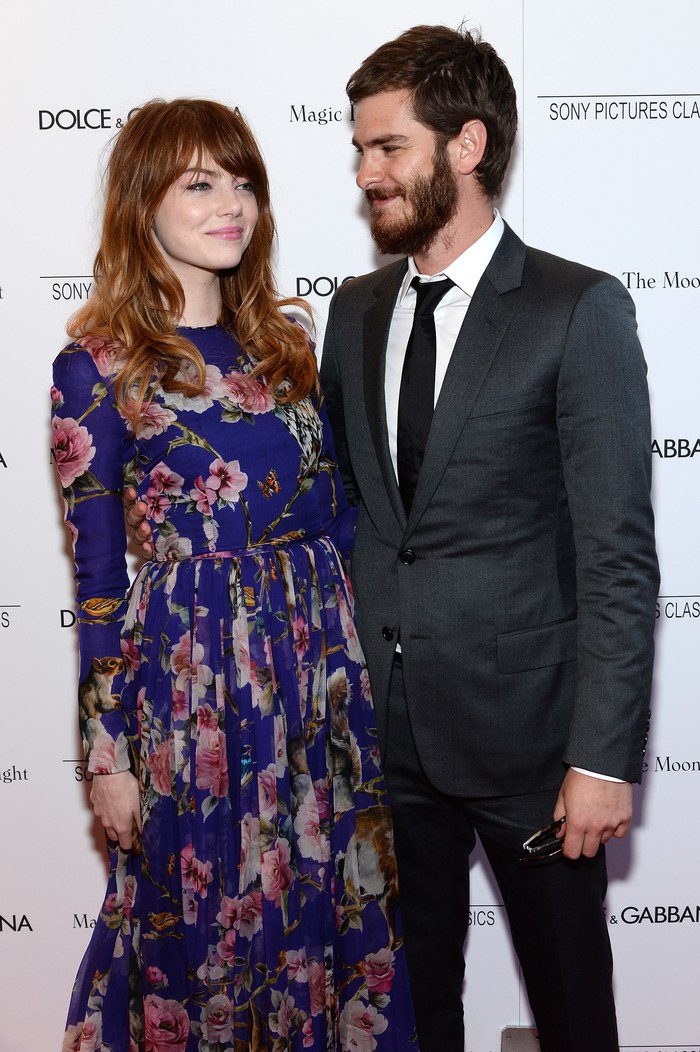 MADRID, SPAIN - JUNE 21:  Actor Andrew Garfield and actress Emma Stone attend 
