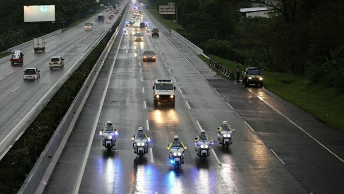 Hujan Lebat, Pengamanan Jalur Tol Raja Salman Tetap Tergelar