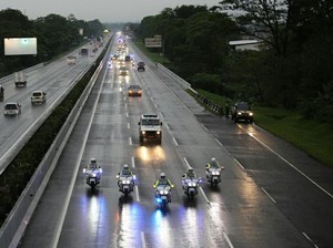 Hujan Lebat, Pengamanan Jalur Tol Raja Salman Tetap Tergelar