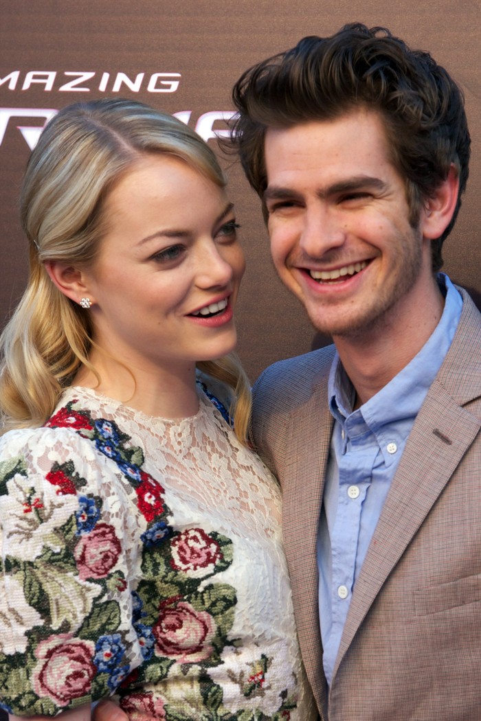 Emma Stone & Andrew Garfield MADRID, SPAIN - JUNE 21: Actor Andrew Garfield and actress Emma Stone attend