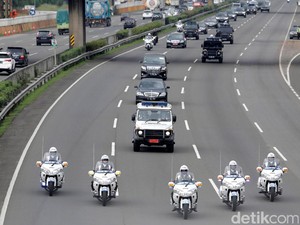 Panjangnya Iring-iringan Raja Salman yang Bergerak ke Istana Bogor