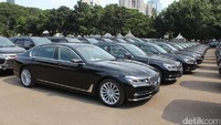 Deretan mobil rombongan 15 kepala negara IORA sudah berbaris rapi di halaman Jakarta Convention Center (JCC), Senayan, Kamis (2/3/2017).