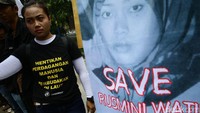 Mereka menuntut pembebasan TKI yang dihukum di Arab Saudi dibebaskan.