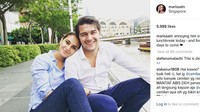 Pada pertengahan tahun 2017, Marissa mulai go public tengah berpacaran dengan seorang pria bule bernama Benedikt Brueggemann. Foto: Instagram Marissa Nasution