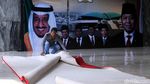 Dekorasi Penyambutan Raja Salman di DPR Dibongkar