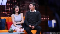 Pasangan yang telah memiliki satu anak itu tampak ceria. Pool/Hanif Hawari/detikFoto.
