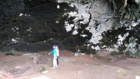 Foto: Lubang-lubang bekas penggalian oleh tim arkeologi masih tampak. Ada lubang yang tetap dibiarkan terbuka dan ada pula lubang yang hanya ditutup dengan seng. Agar tidak membahayakan pengunjung di dekat lubang juga dipasang pengaman dari semen (Bagus/detikTravel)