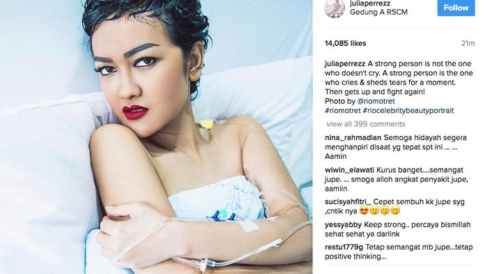 Makin Kurus, Julia Perez Pemotretan di Rumah Sakit