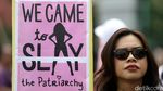 Aksi Womens March di Depan Istana Merdeka