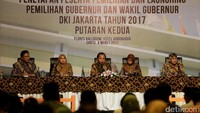 Ketua KPU DKI Jakarta Sumarno membuka rapat pleno penetapan pasangan calon gubernur dan cawagub DKI Jakarta putaran dua.