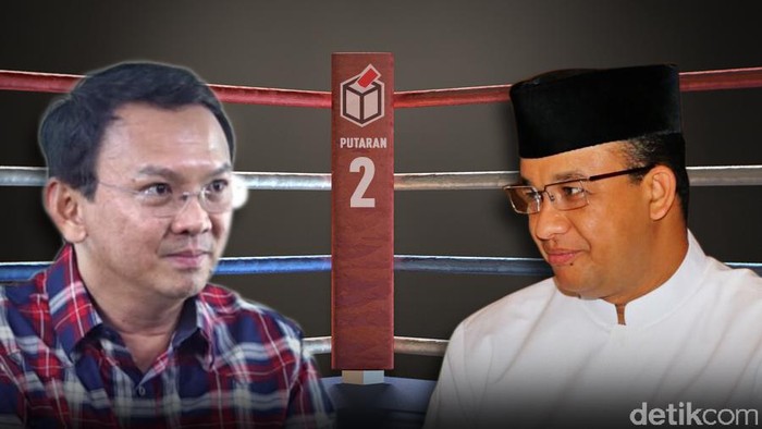 Survei Median: Ahok-Djarot Vs Anies-Sandi Bersaing Ketat di Jakbar