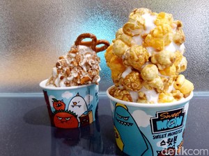 Sweet Monster: Creamy Lembut, Es Krim Vanilla dengan Taburan Popcorn