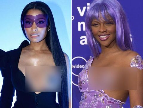 Nicki Minaj Ikuti Lil' Kim Pamer Payudara di Paris Fashion Week