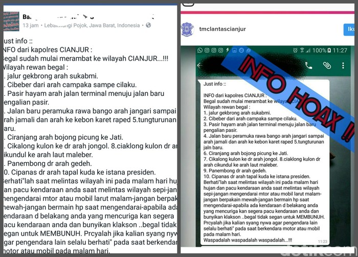 Beredar Info Cianjur Rawan Begal, Kapolres: Itu Hoax