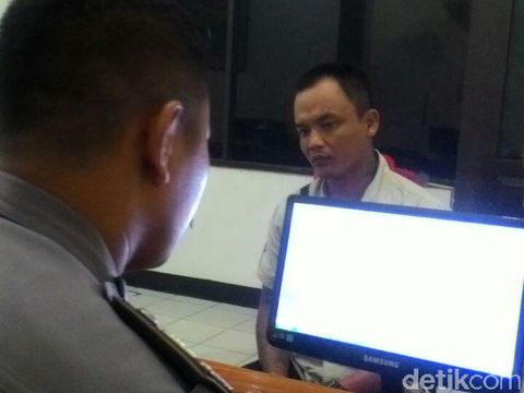 Aziz, pelaku pemukulan Polwan