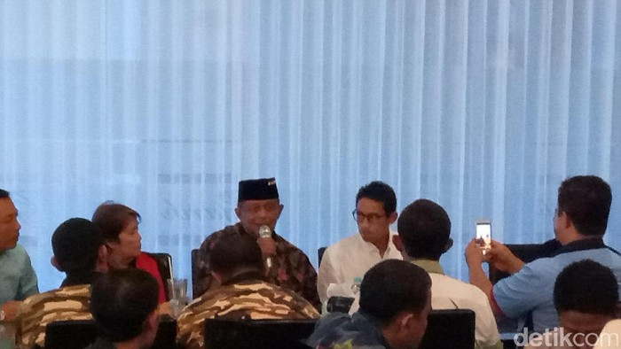 Ditemani Djoko Santoso, Sandiaga Bertemu Forum Pekerja Informal