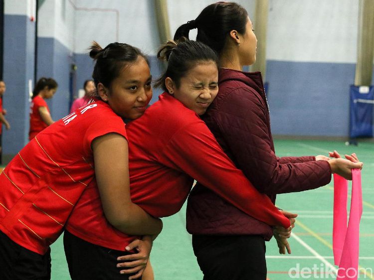 Serunya Latihan Pasukan Merah Putih di All England Terbuka