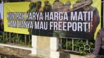 Ratusan Karyawan Freeport Demo di Monas