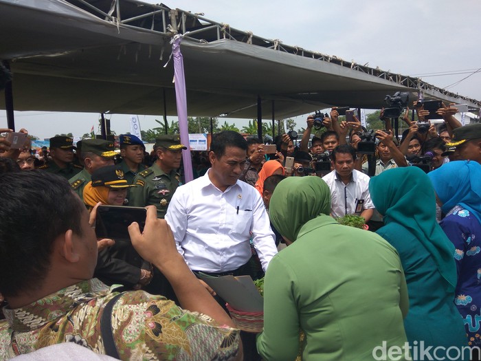 Mentan Panen Padi dan Percepat Serap Gabah Petani di Jatim