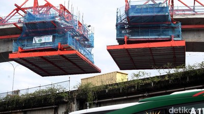 Pemasangan Box Girder MRT Jakarta
