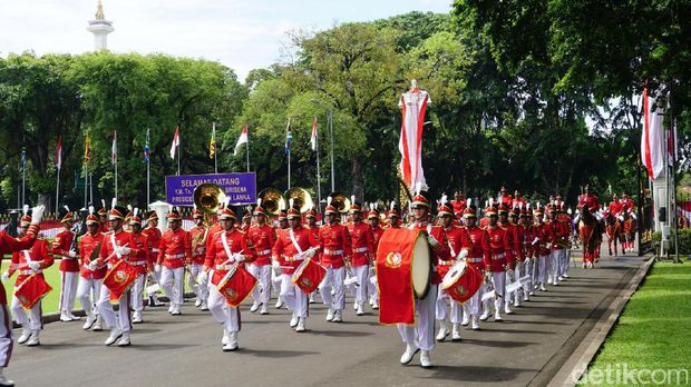 Upacara Kenegaraan Sambut Presiden Sri Lanka di Istana Merdeka