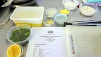 Untuk makan siang kali ini, kita akan memasak Risotto dengan daging kepiting, serta ikan barramundi panggang. Semua bahan-bahan dan cara masaknya sudah dipersiapkan di atas meja, kita tinggal beraksi saja (Wahyu/detikTravel)