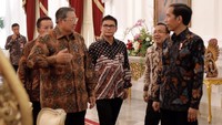Jokowi menyambut kedatangan SBY di Istana Merdeka pada 7 Maret 2017 lalu (Foto: Anung/SBY Centre)