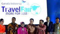 Deputi Bidang Pengembangan Pemasaran Wisata Nusantara Kemenpar Esthy Reko Astuti dalam pembukaan GATF di JCC, Jakarta.