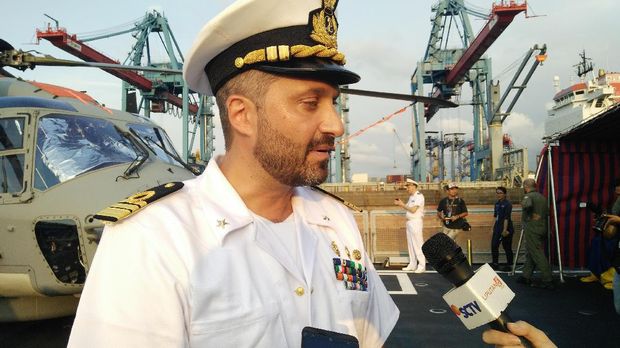 Saat Kapal Perang Italia 'Sandar' di Pelabuhan Tanjung Priok