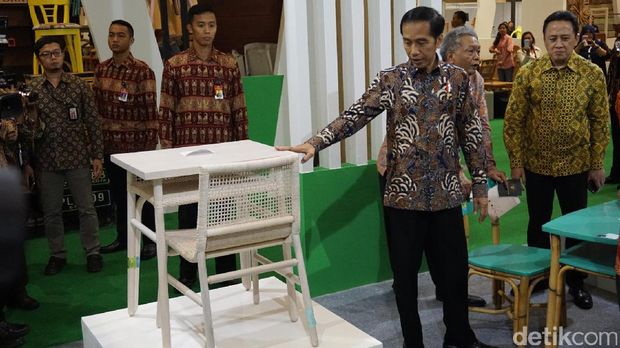 Buka Pameran Furnitur, Jokowi: Ekspor Harus Kita Dorong